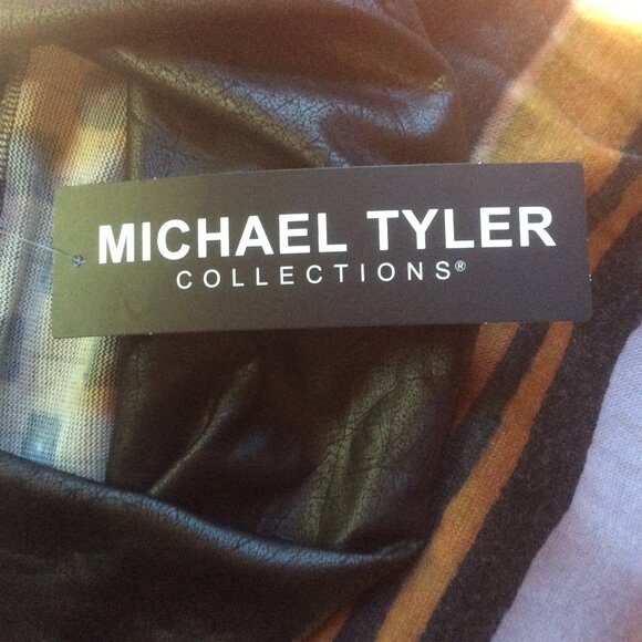 Michael Tyler Collections NWT Earth Tone Cowl Neck Boho Artsy Top Size Medium - Picture 5 of 6